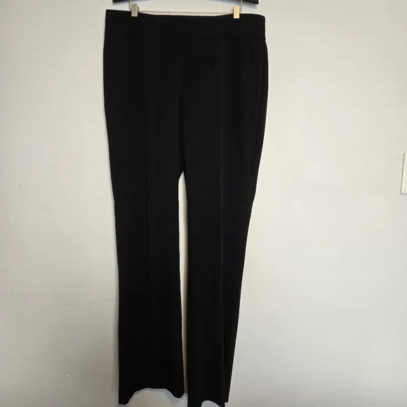 Dressbarn Strech Black Wide-Leg Trousers Size 10 - Picture 1 of 7